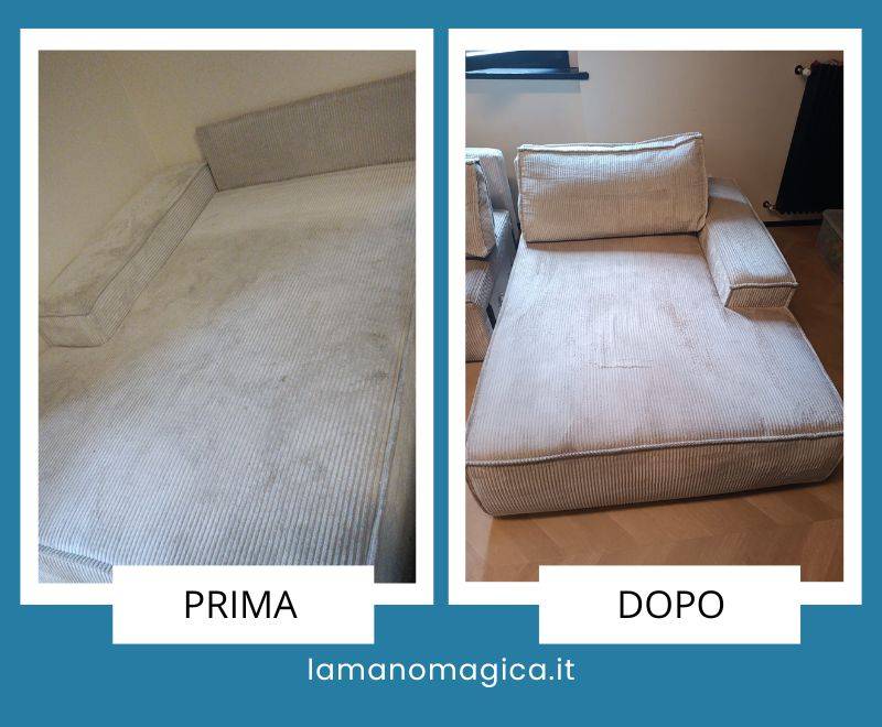 Intervento pulizia divano a domicilio
